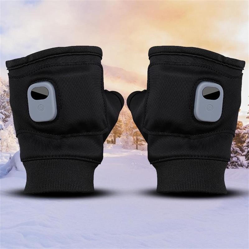 Portable Heating Gloves with Digital Display, Rechargeable Hand Warmer, Heated Gloves with 3 Temperature Modes for Home Use