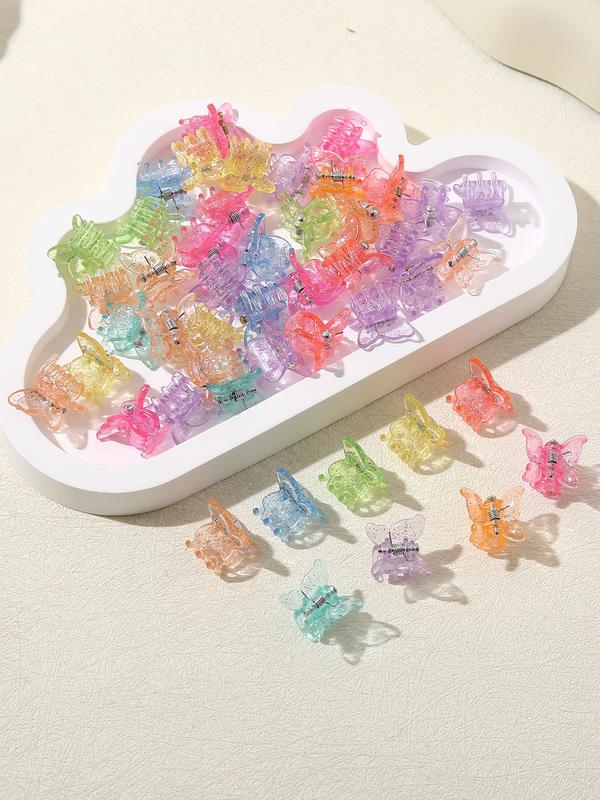 Cute Butterfly & Flower Shaped Mini Hair Claws, Claw Clips for Kawaii Hairstyles Ideas, Colorful Elegant Hair Claws, Fashion All-match Hair Accessories for Women & Girls Fall