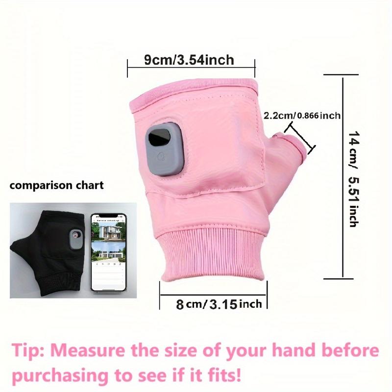 1 Pair Winter Warm Gloves with Touch Screen, USB Rechargeable Heated Half Finger Gloves, Insulated Electric Heating Gloves for Men and Women, Intelligent Thermal Comfort for Outdoor Activities,  1800mAh Lithium Polymer Battery christmas 2024 ornament