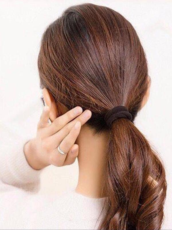 2024 New Style Mixed Color Hair Tie, High Stretch Hair Tie, Casual Simple Hair Accessories for Women & Girls, Minimalist Headwear Suitable for Thick Hair