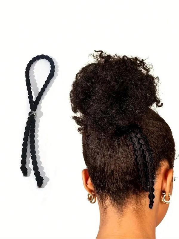 2024 New Style Solid Color Hair Tie, High Stretch Ponytail Holder, Fashion Hair Accessories for Women & Girls, Minimalist Headwear Suitable for Thick Curly Hair