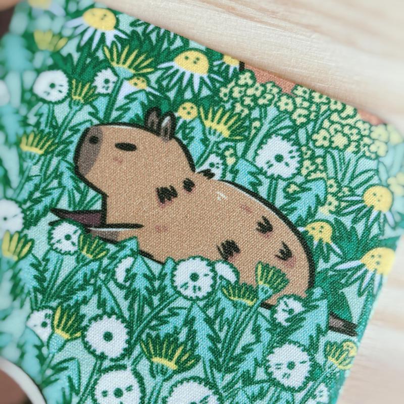 Noristudio Capybara Microfiber Lens Cleaning Cloth with Capybara Meadow Pattern