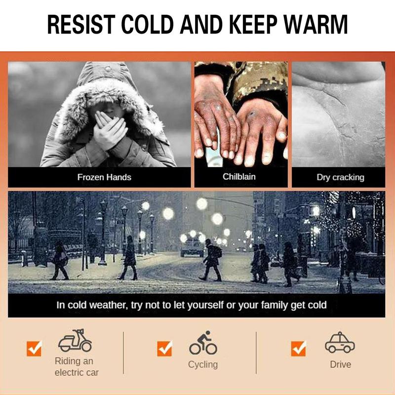 Winter Motorcycle Gloves, Warm Lining Sports Gloves, Windproof & Waterproof Gloves for Men & Women