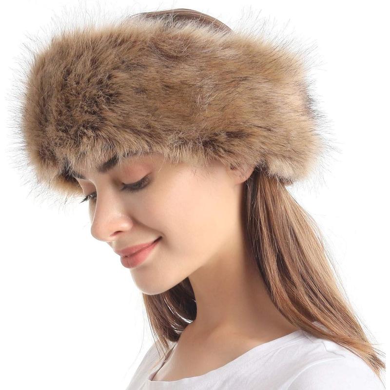 Faux Fur Headband Stretch Women's Winter Earwarmer Earmuff