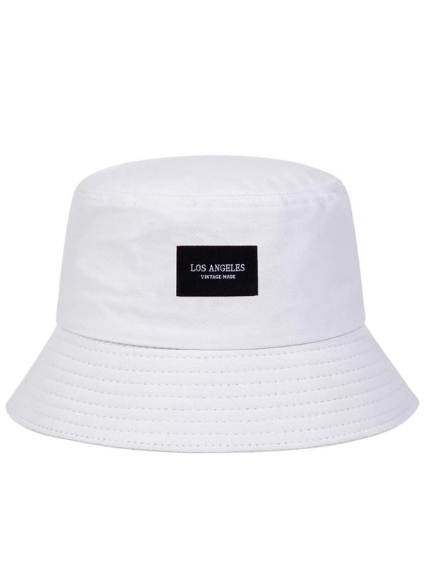 Letter Patched Design Bucket Hat, Outdoor Sun Protection Cap, Fashion Accessories for Men & Women