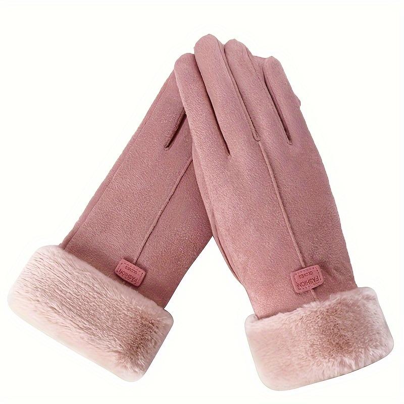 Warm Winter Gloves, Lined with Plush, Touch Screen Snow Thickened Cold Protection Sports Gloves, Christmas Gloves, Christmas Gift