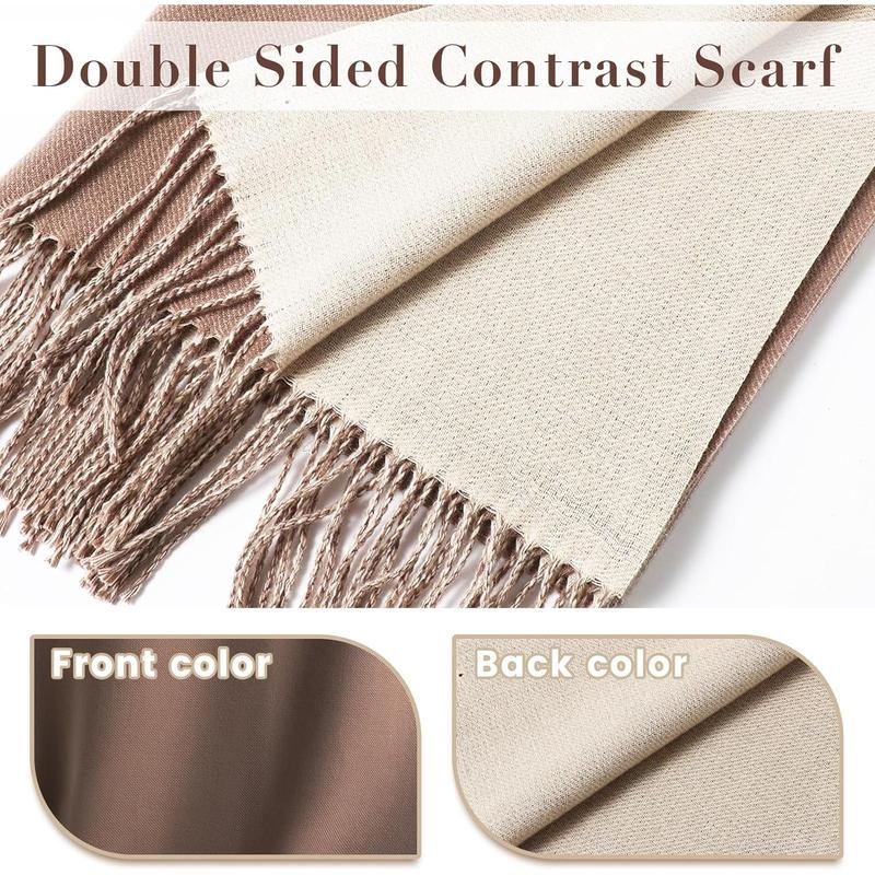 Womens Cashmere Scarf Large Pashmina Shawls and Wraps Light Blanket Scarf for Evening Dress Warm Daily Travel Office