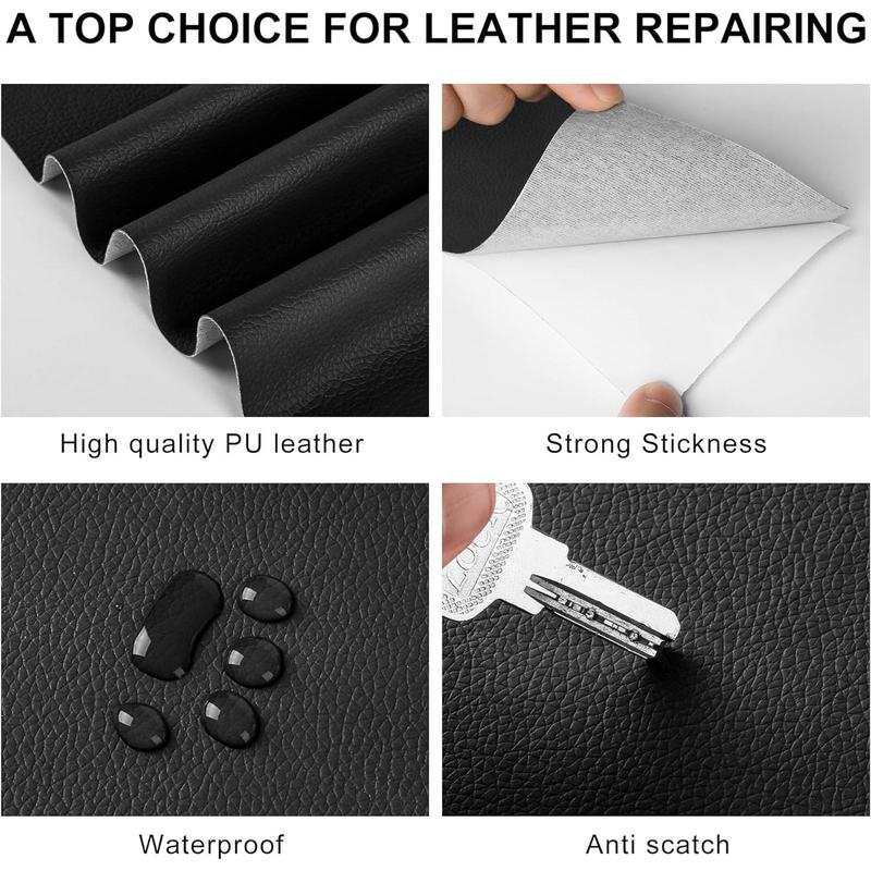 Versatile Self-Adhesive Leather Repair Patch for Furniture, Sofa, and Car Seat - Durable Leather Patches for Instant Repair, Strong Adhesion, Waterproof and Scratch-Resistant