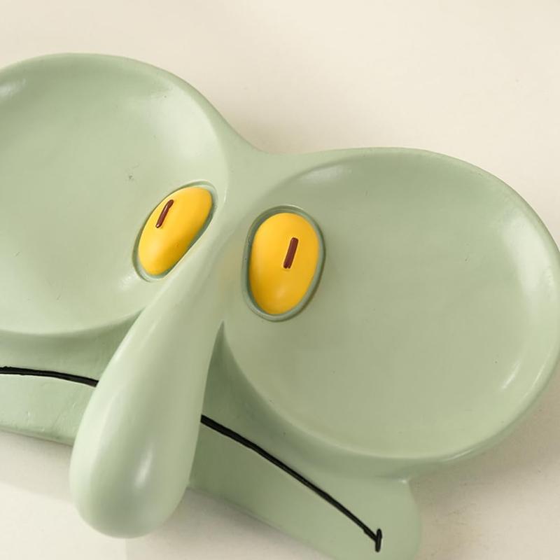 Cute Glasses Holder Stand for Desk Audit Squidward Edition Funny Sunglasses Holder Stand Jewelry Tray Storage Tray Desktop Ornament Glasses Cases