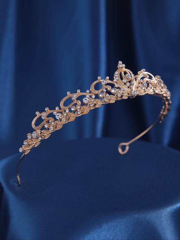 Rhinestone Crown Tiara for Wedding, Bridal Party & Formal Occasions, Elegant All-match Fashion Accessories for Women