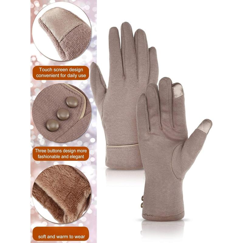 3 Pairs Womens Gloves Winter Touchscreen Texting Phone Windproof Gloves Lined Cold Weather Warm Gloves