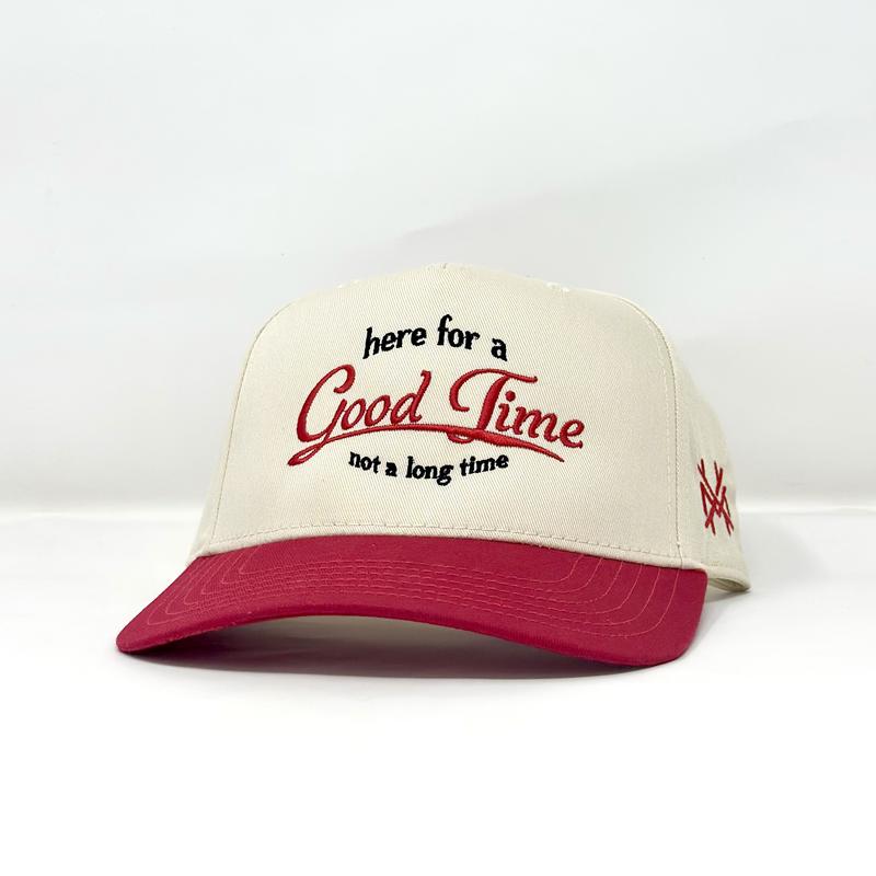 Here for a Good Time Trucker Hat by The Mad Hatter Company