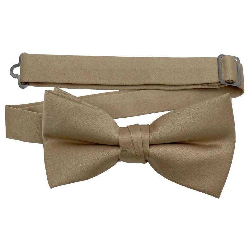 Men's Bow Tie Quality clip on adjustable neck band Satin Solid Pattern Colors