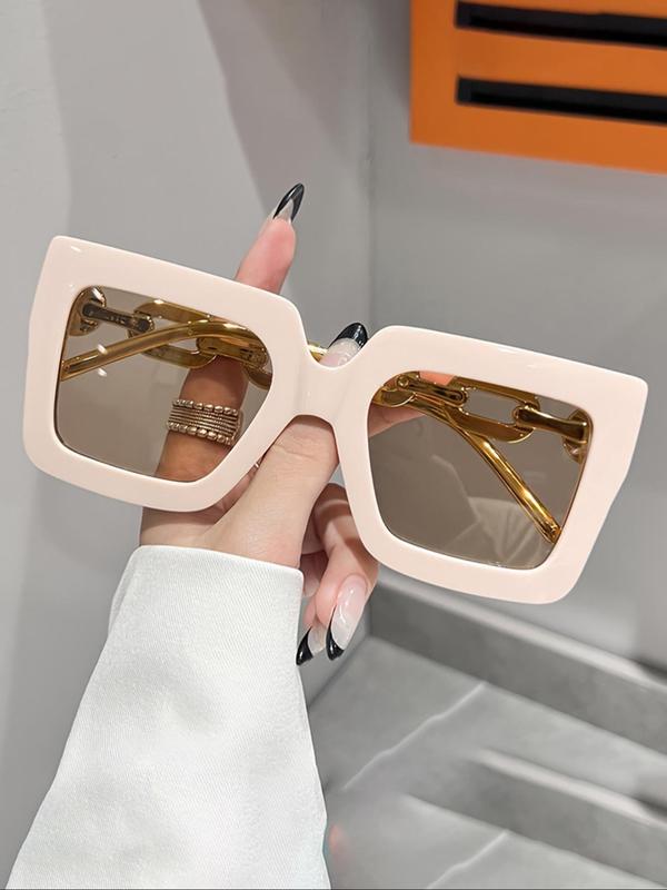 Summer Unisex Simple Sunglasses for Women & Men, Trendy Casual Square Sunglasses for Everyday Use, Fashion Cool Male & Female Accessories for Outdoor for Back To School