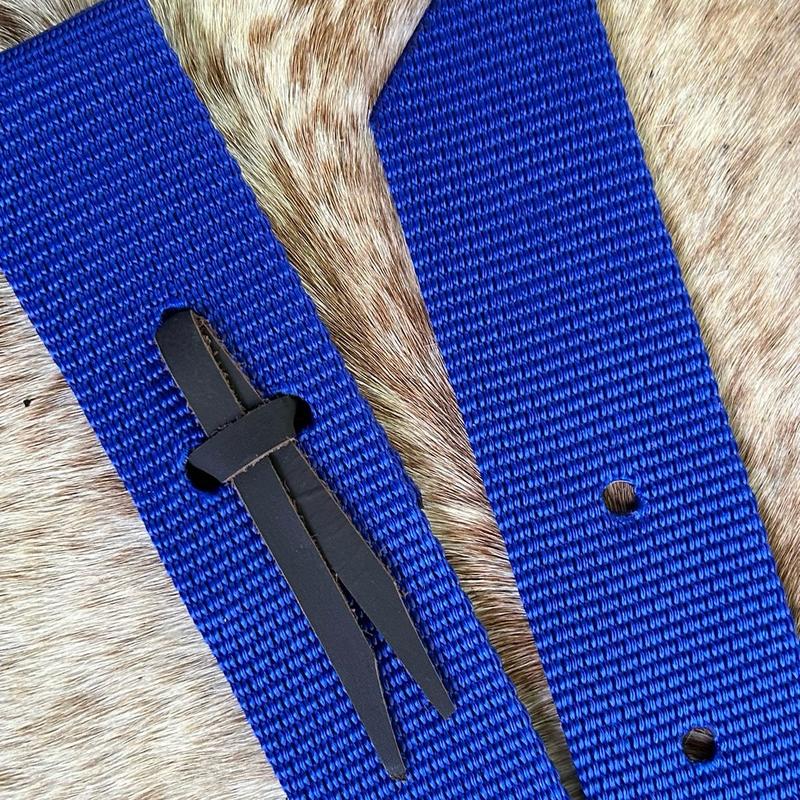 Royal Blue Western Saddle Nylon Tie Strap & Off Side Billet Set