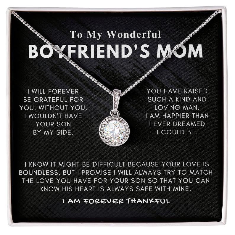 To my Boyfriends Mom Necklace, Mothers Day Gift for Boyfriend's Mom, Christmas, Birthday Gift for Future Mother in Law