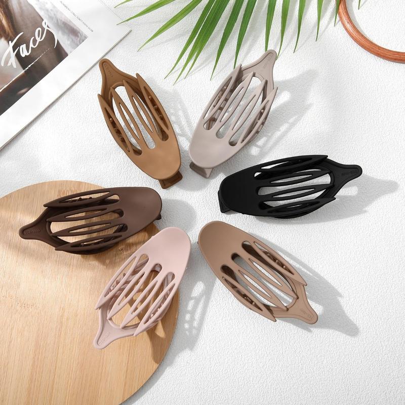 AWAYTR French Concord Hair Clips Side Slide Duckbill Clips for Women Girls Strong Hold No Slip Grip Thick or Thin Hair 6Pcs Set