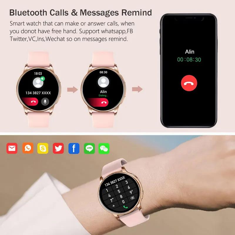 MRS Bluetooth Call Smart Watch Women Custom Dial Watches Men Sport Fitness Tracker Heart Rate Smartwatch For Android IOS Y22