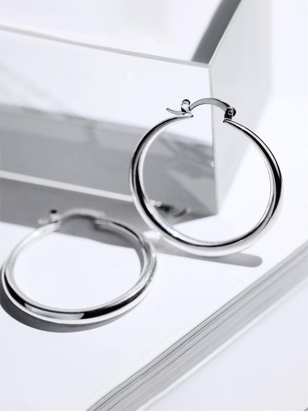 1 Pair Fashion Elegant Geometric Design Hoop Earrings, Simple Matching Ear Jewelry for Party, Daily Clothing Decor for Girl