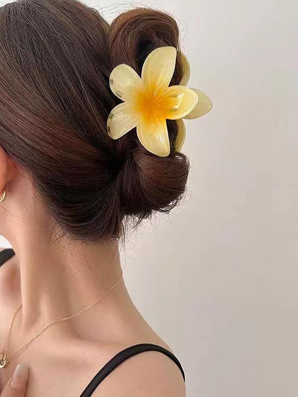 Fashionable Flower Design Hair Claw Clips for Summer, Casual and Versatile Hair Accessories for Women & Girls, Minimalist Headwear Suitable for Thick Hair for Back To School for Fall 2024, Fall Outfits, Fall Freshness