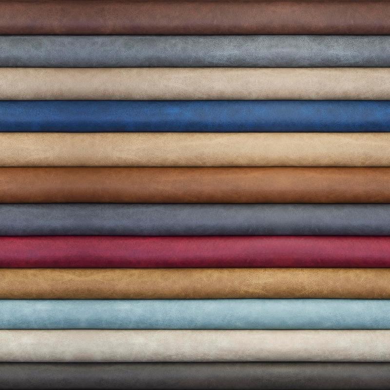 Faux Leather Fabric, Thick Durable Synthetic Repholstery Leather Vinyl, Soft Touch Distressed DIY and Craft Material - Individual 1 Yard Cut 36