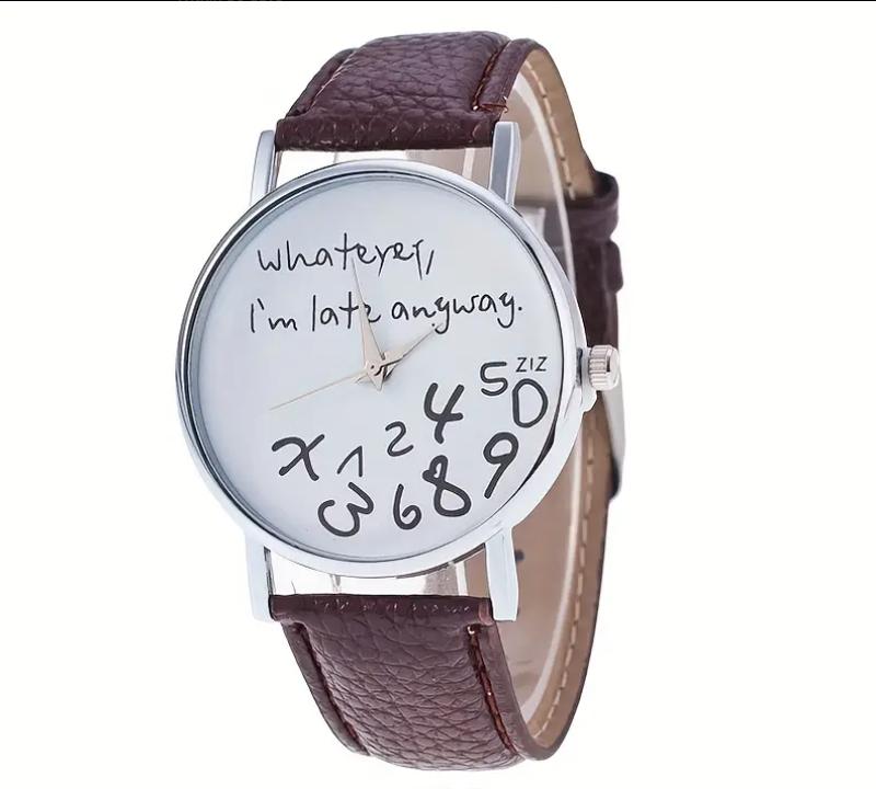 Quirky Timekeeper Watch - Unisex Analog Quartz Watch with Humorous 