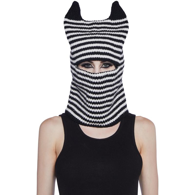 Devious Deeds Striped Balaclava