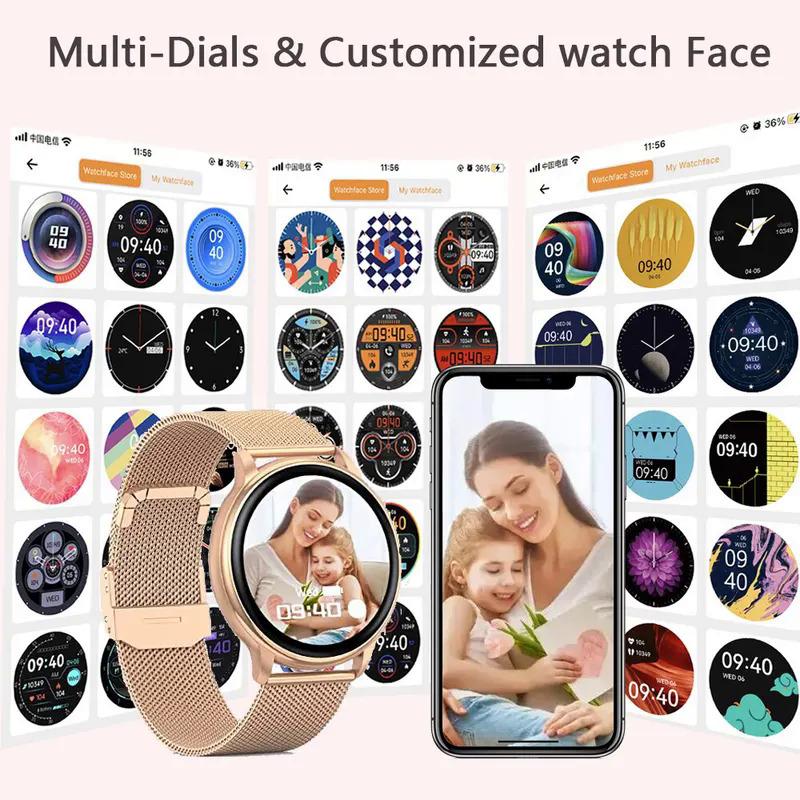 MRS Bluetooth Call Smart Watch Women Custom Dial Watches Men Sport Fitness Tracker Heart Rate Smartwatch For Android IOS Y22