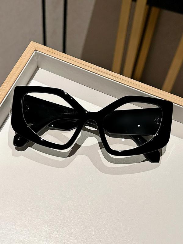 Unisex Y2k Style Colorblock   Solid Color Eyeglasses, Trendy Casual Exaggerated Eyeglasses for Everyday Use, Fashion Eyewear for Outdoor Activities