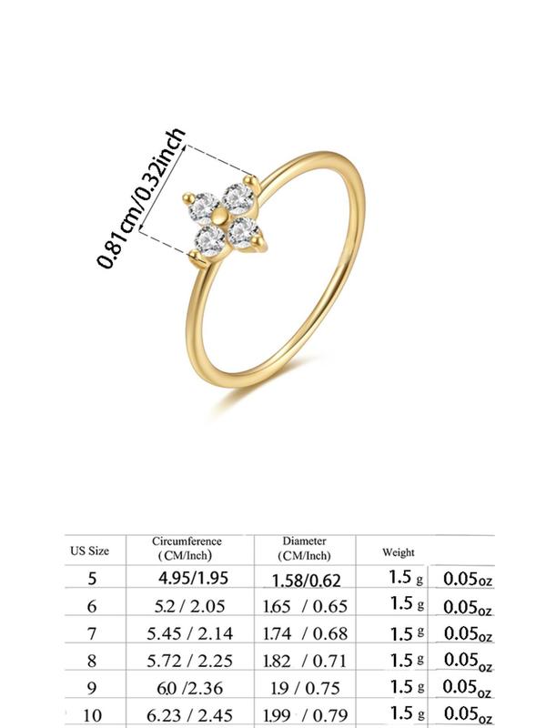 Elegant Rhinestone Decorated Flower Design Ring, Fashion Accessories for Women for  Clothing Decor, Trendy All-match & Exquisite Jewelry for Gift