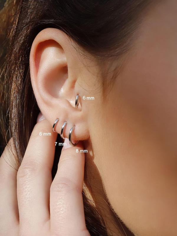 Women's Cute Small Hoop Earrings for Fall Summer 2024, Fashion Stainless Steel Earrings for Women, Casual Matching Jewelry for Summer Vacation Beach, Trendy Exquisite Jewelry for Birthday Gift Fall