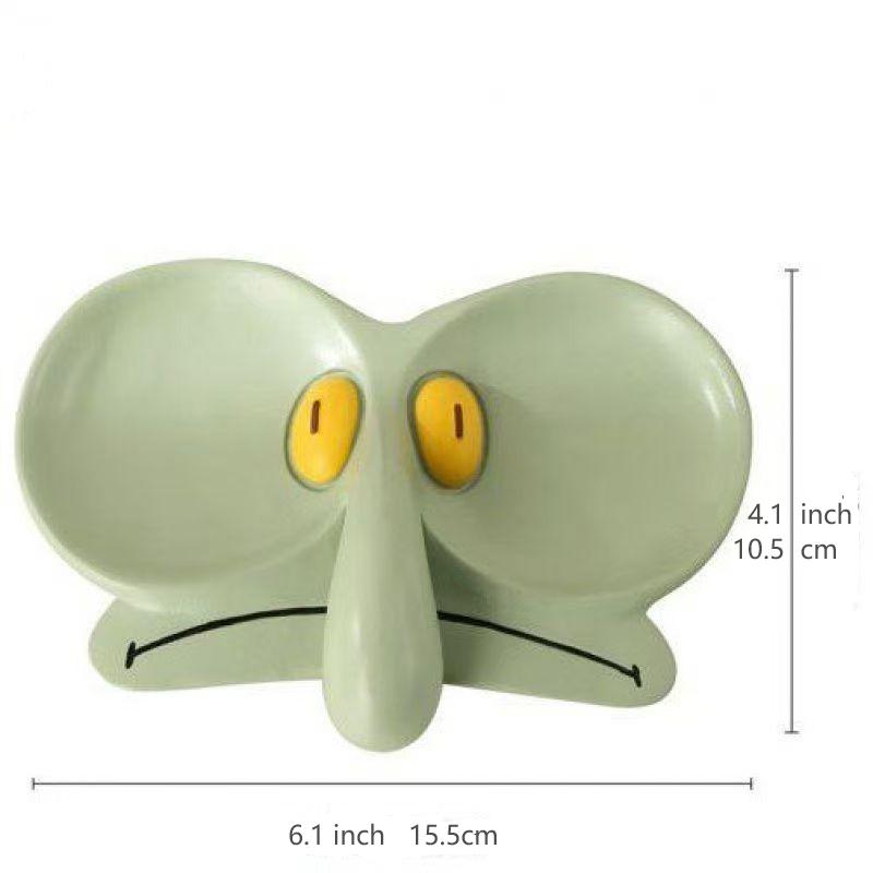 Cute Glasses Holder Stand for Desk Audit Squidward Edition Funny Sunglasses Holder Stand Jewelry Tray Storage Tray Desktop Ornament Glasses Cases