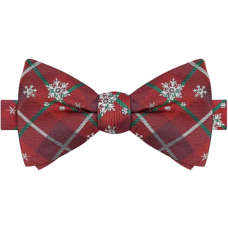 Mens Christmas Bow Tie for Men Pre-Tied Holiday Bowtie