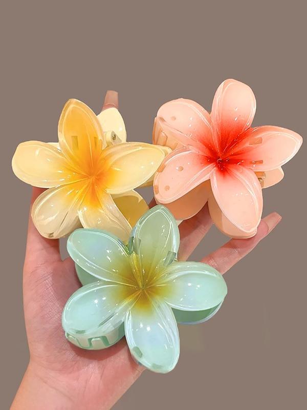 Fashionable Flower Design Hair Claw Clips for Summer, Casual and Versatile Hair Accessories for Women & Girls, Minimalist Headwear Suitable for Thick Hair for Back To School for Fall 2024, Fall Outfits, Fall Freshness