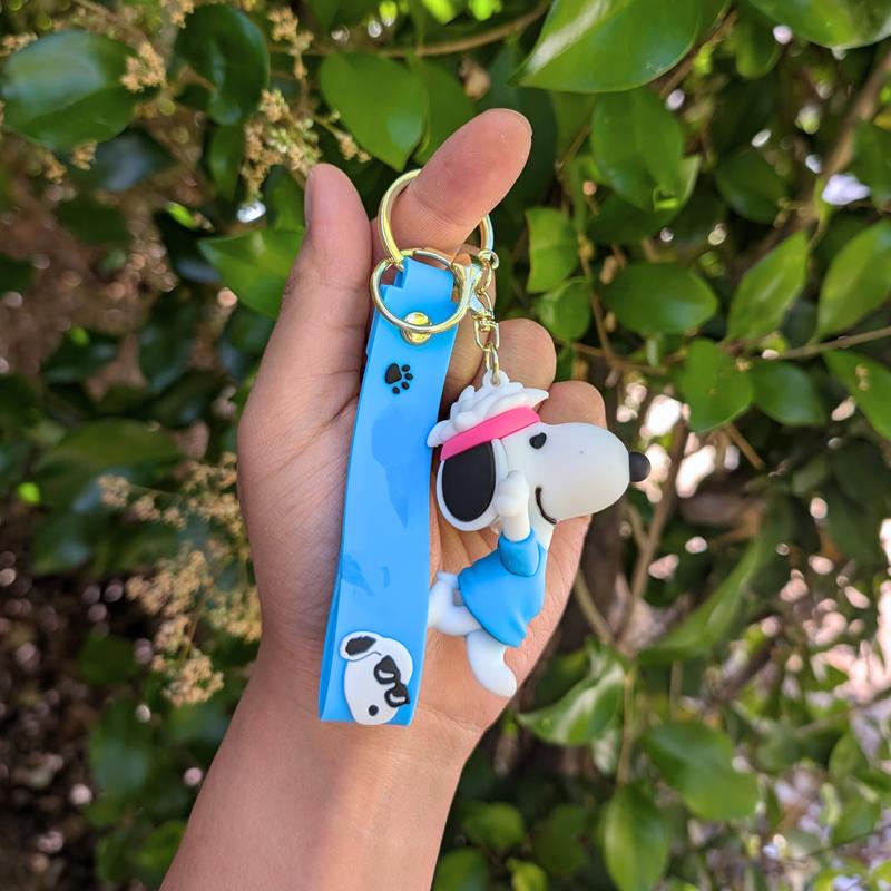 Snoopyy Cartoon Dog Profession Figure Keychain | Cartoon Character Keyring for Keys and Bags | Peanuts Fan Accessory