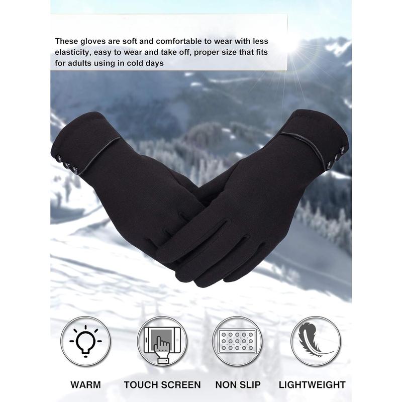 3 Pairs Womens Gloves Winter Touchscreen Texting Phone Windproof Gloves Lined Cold Weather Warm Gloves