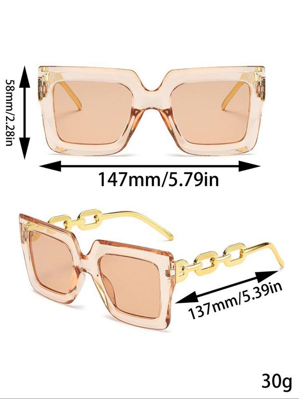 Summer Unisex Simple Sunglasses for Women & Men, Trendy Casual Square Sunglasses for Everyday Use, Fashion Cool Male & Female Accessories for Outdoor for Back To School