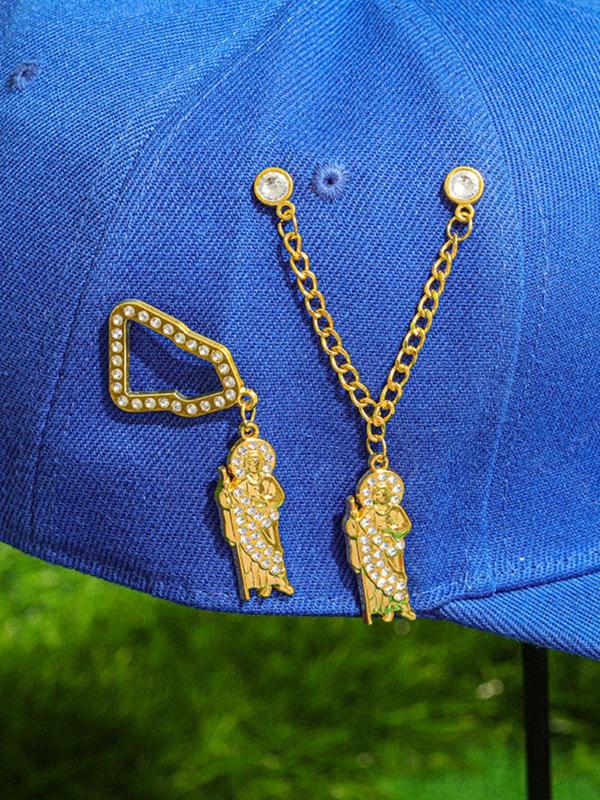 Creative Figure Design Hat Clip, Rhinestone Decorated Baseball Cap Clip, Fashion Accessories for Women & Men, Trendy All-match & Exquisite Brooch for Birthday Gift