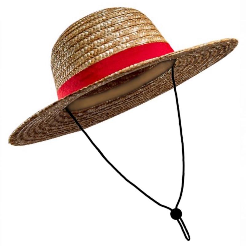 Luffy Straw Hat for Men and Women, One Piece Inspired, Bamboo Material, Anime-Inspired Adventure Accessory, beach hats, vacation hat