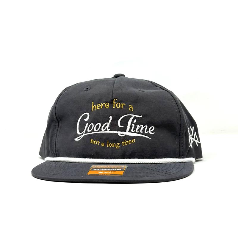 Here for a Good Time Trucker Hat by The Mad Hatter Company