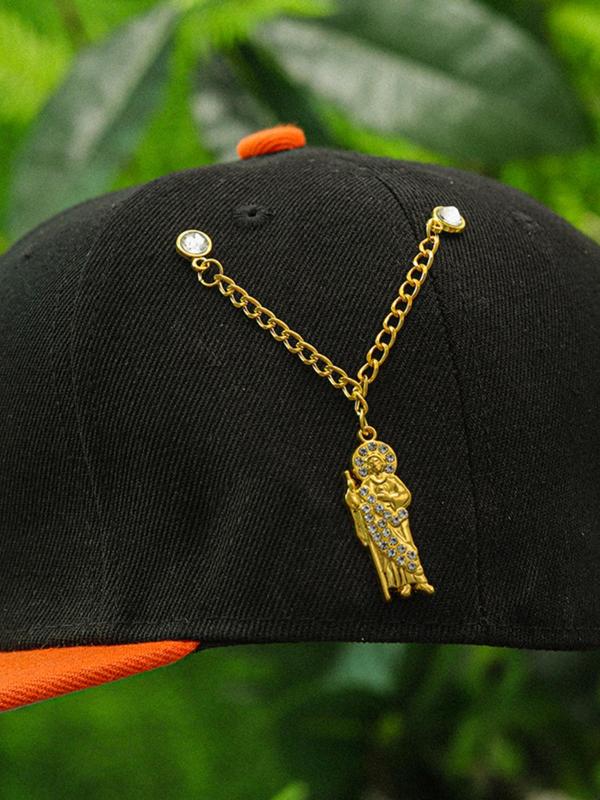 Creative Figure Design Hat Clip, Rhinestone Decorated Baseball Cap Clip, Fashion Accessories for Women & Men, Trendy All-match & Exquisite Brooch for Birthday Gift