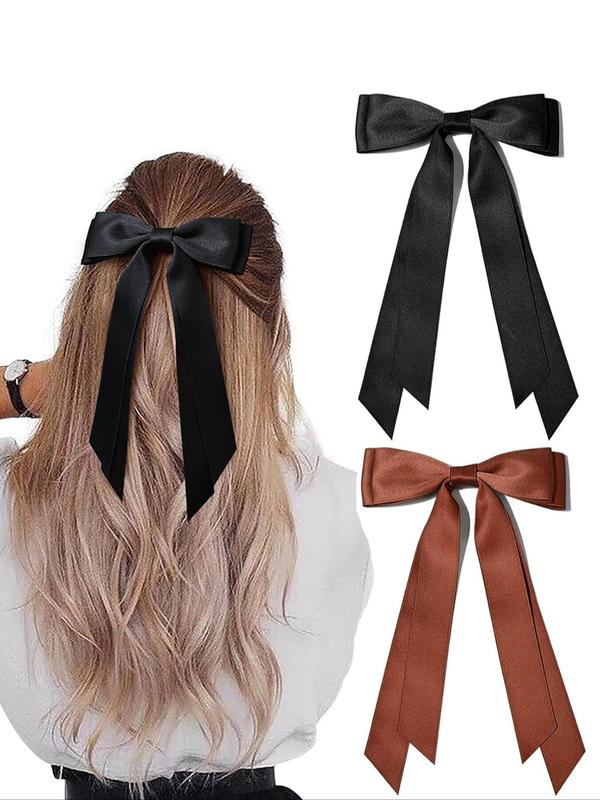 Women's Elegant Bow Decor Hair Clip, Sweet and Versatile Hair Accessories for Women & Girls, Minimalist Headwear Suitable for Thick Hair for Various Hairstyle Use