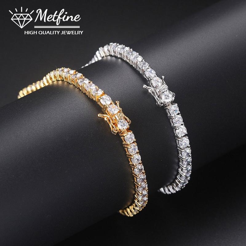 Tennis Bracelet for Women Men D Color VVS Round Cut 4mm Bracelets with Giftbox