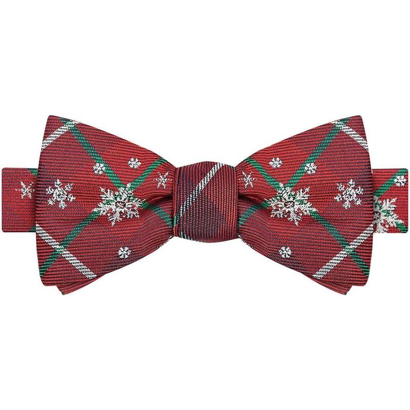 Mens Christmas Bow Tie for Men Pre-Tied Holiday Bowtie