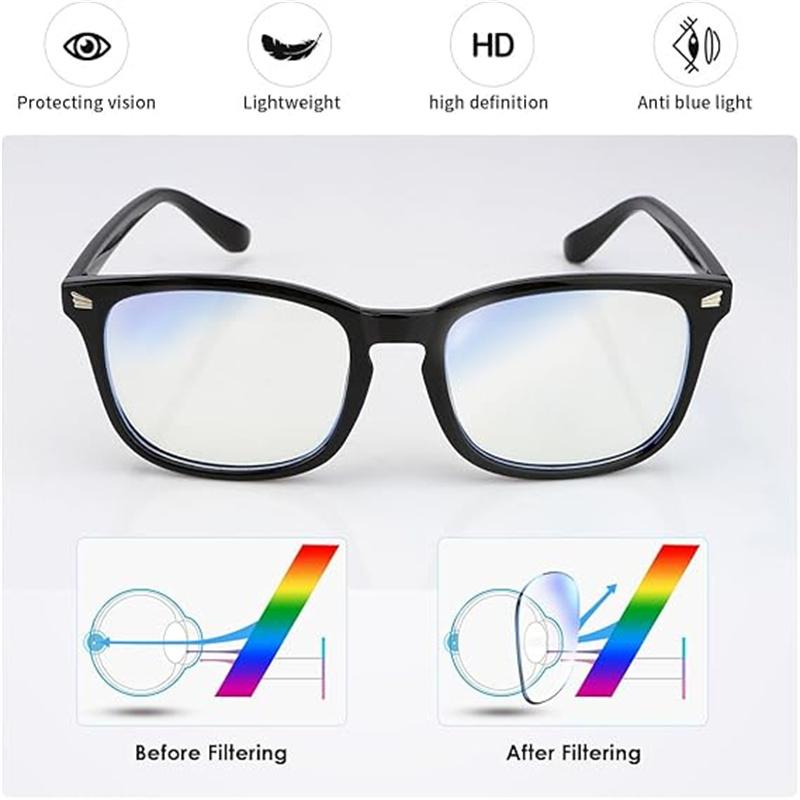 TV Phone Game Glasses for Men,Simplecasual Glasses,Student Back-to-school Glasses Accessories,Fashionable Work Glasses,Blu-ray