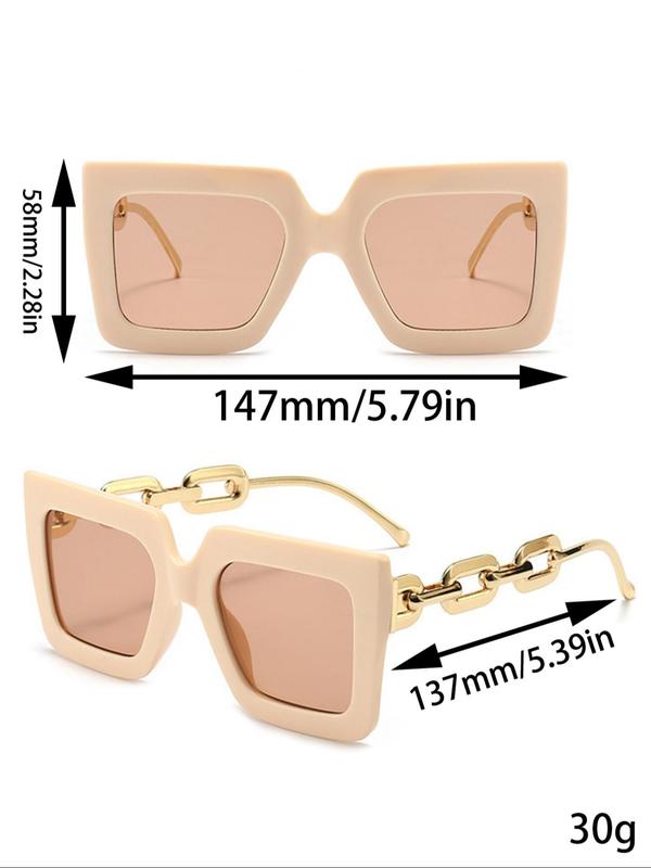 Summer Unisex Simple Sunglasses for Women & Men, Trendy Casual Square Sunglasses for Everyday Use, Fashion Cool Male & Female Accessories for Outdoor for Back To School