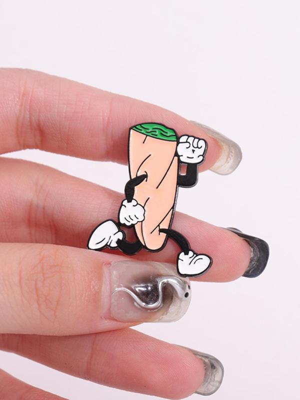 Cartoon Lighter & Cigar Design Brooch, Cute Brooch for Men & Women, Fashion Brooch for Daily Clothing Decor, Trendy All-match & Exquisite Brooch for Birthday Gift