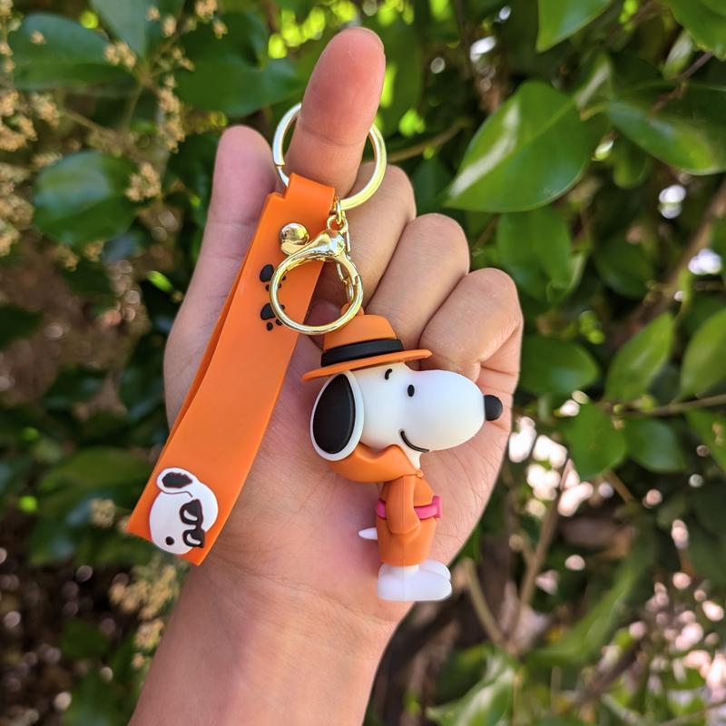 Snoopyy Cartoon Dog Profession Figure Keychain | Cartoon Character Keyring for Keys and Bags | Peanuts Fan Accessory