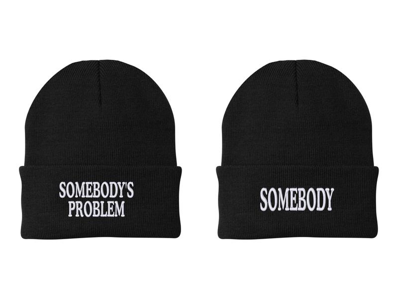 Somebody's Problem Couples Beanies Valentines casual warm