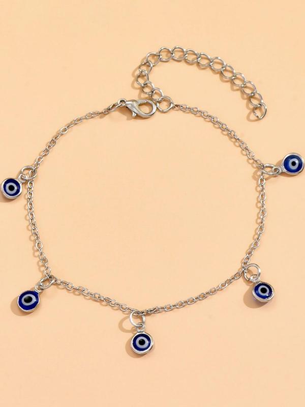 Boho Eye Design Beaded Decor Anklet for Women & Girls, Fashion Jewelry for Party, Daily Decor, Trendy All-match & Exquisite Jewelry for Birthday Gift